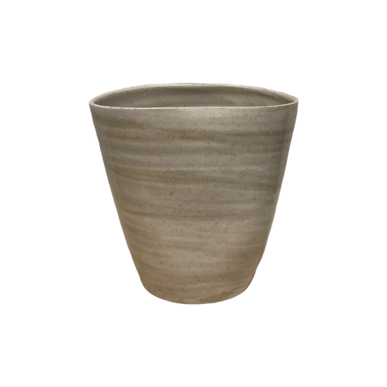 Oval Vase Marble Stoneware