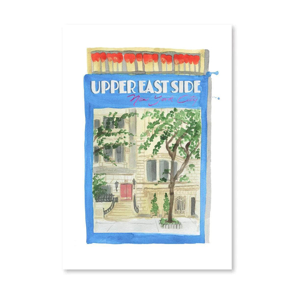 Upper East Side NYC Matchbook Wall Art Print