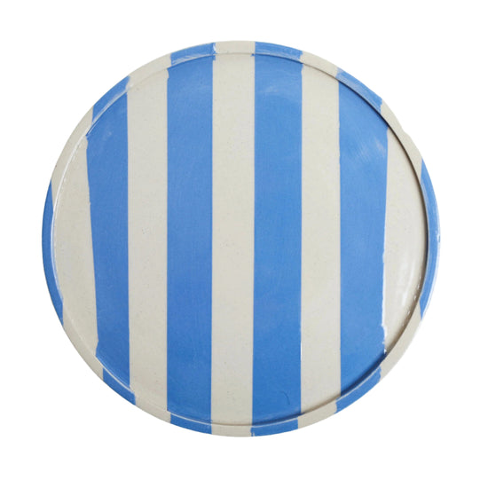 Duci Striped Plate Pale Blue 19cm