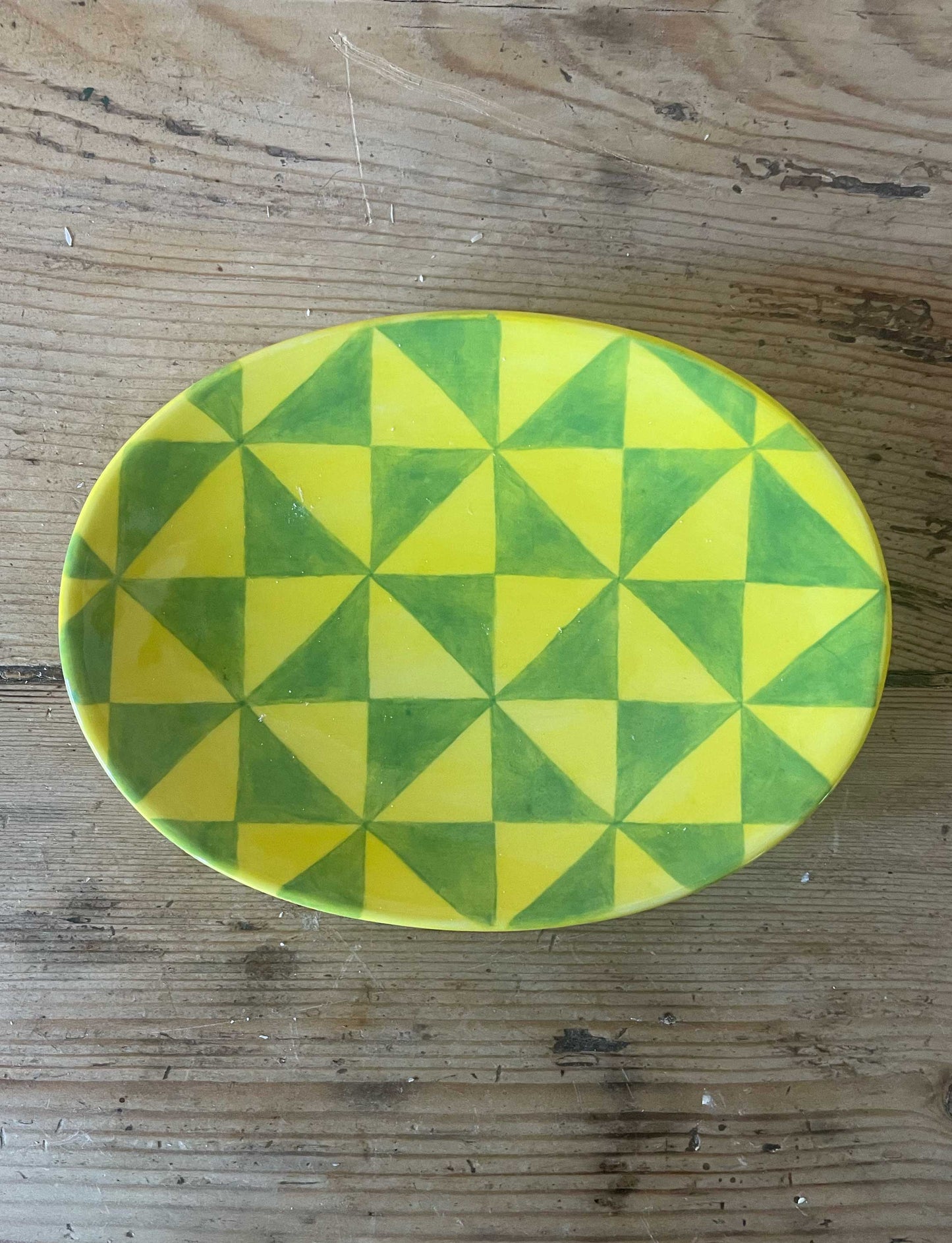 Diamond Soap Dish, Yellow & Green