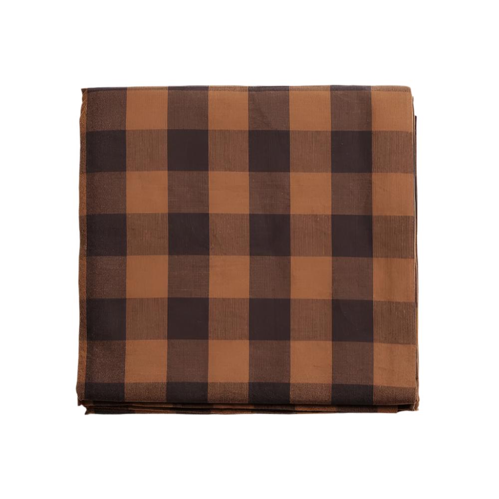 Bedspread Checked Brown