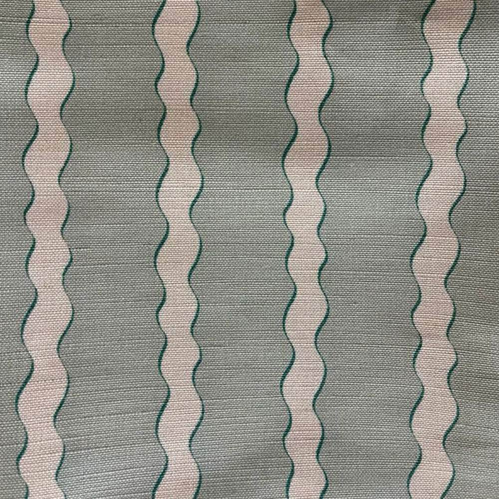 Scroll Stripe Verdigris (Square Frill Cushion)