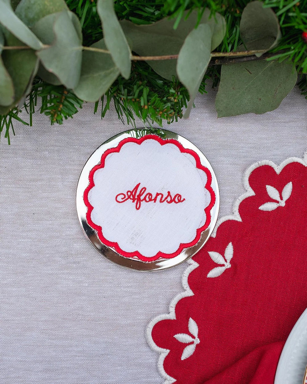 Personalised Red Coaster