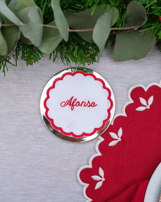 Personalised Red Coaster