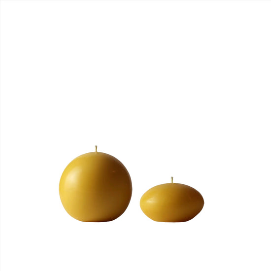 Ball & Ellipse Candle - Yellow