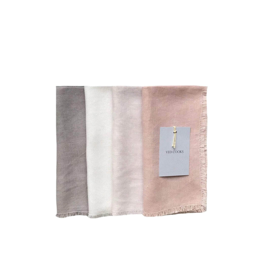 Naturally Dyed Assorted Pretty Napkins - Set of Four