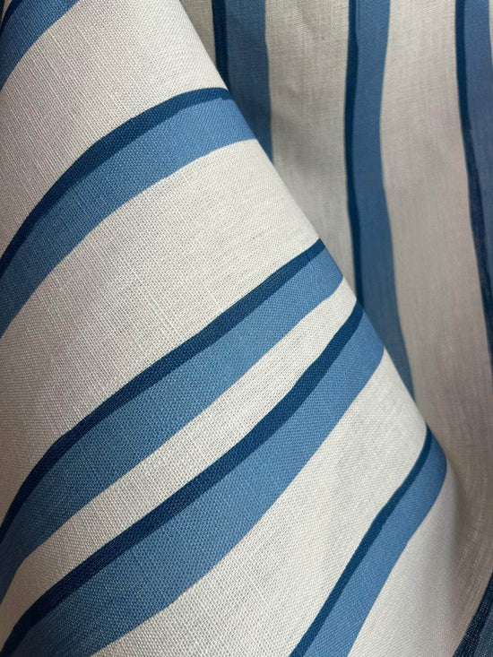 Somerset Stripes Fabric - Blue