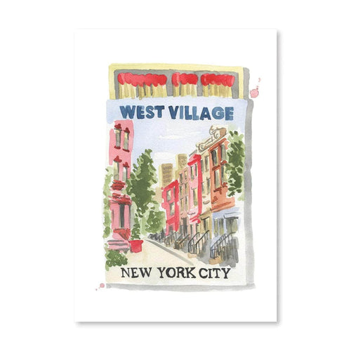 West Village NYC Matchbook Art Print