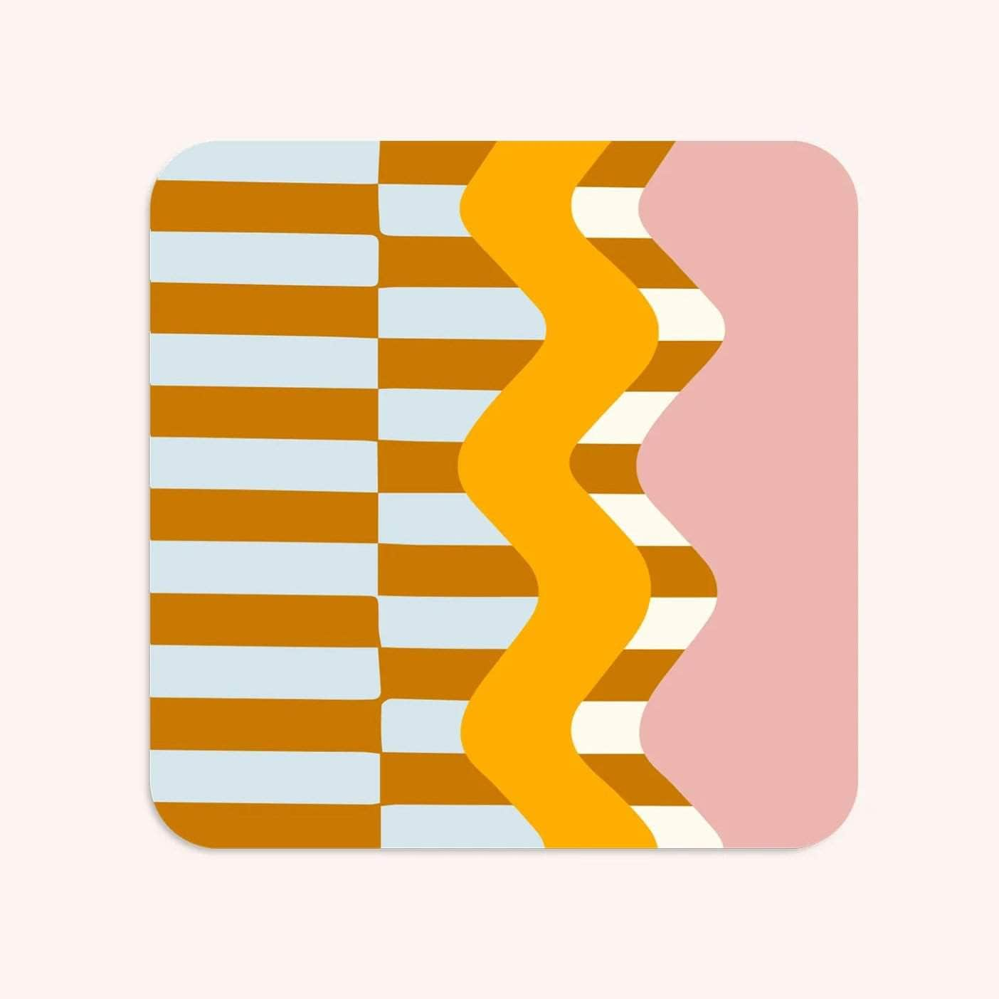 Wiggle and Stripe Coasters (Set of 6)