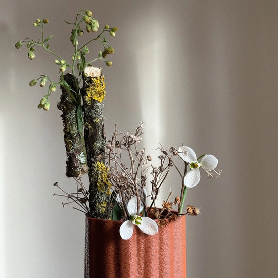 Ruut | Tall Vase | Burnt Ochre