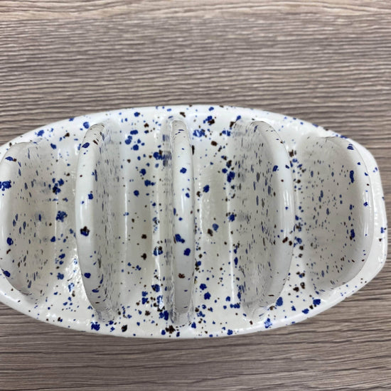 Toast Rack Speckled Blue Glaze