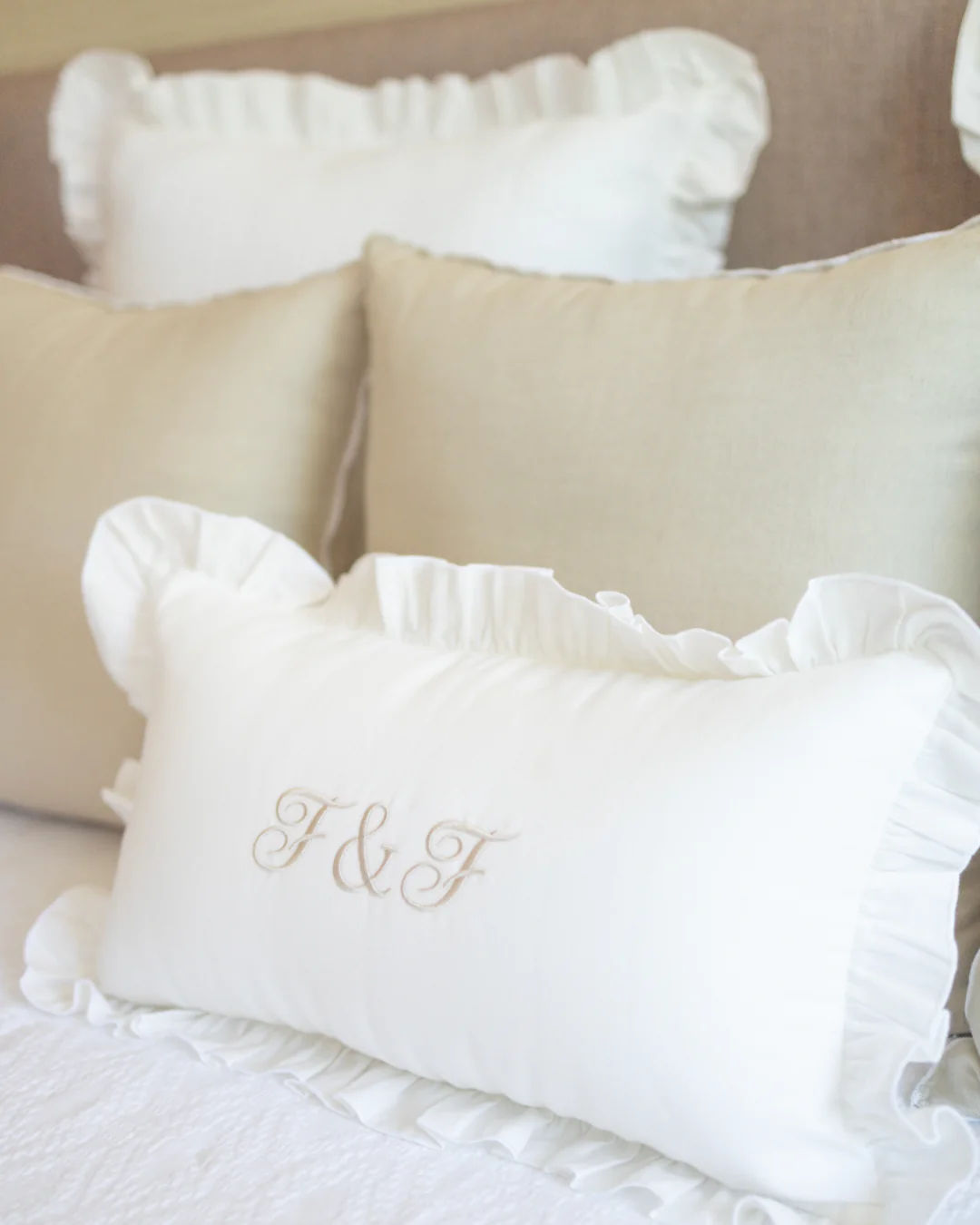 Personalised Decorative Ruffle Pillowcase