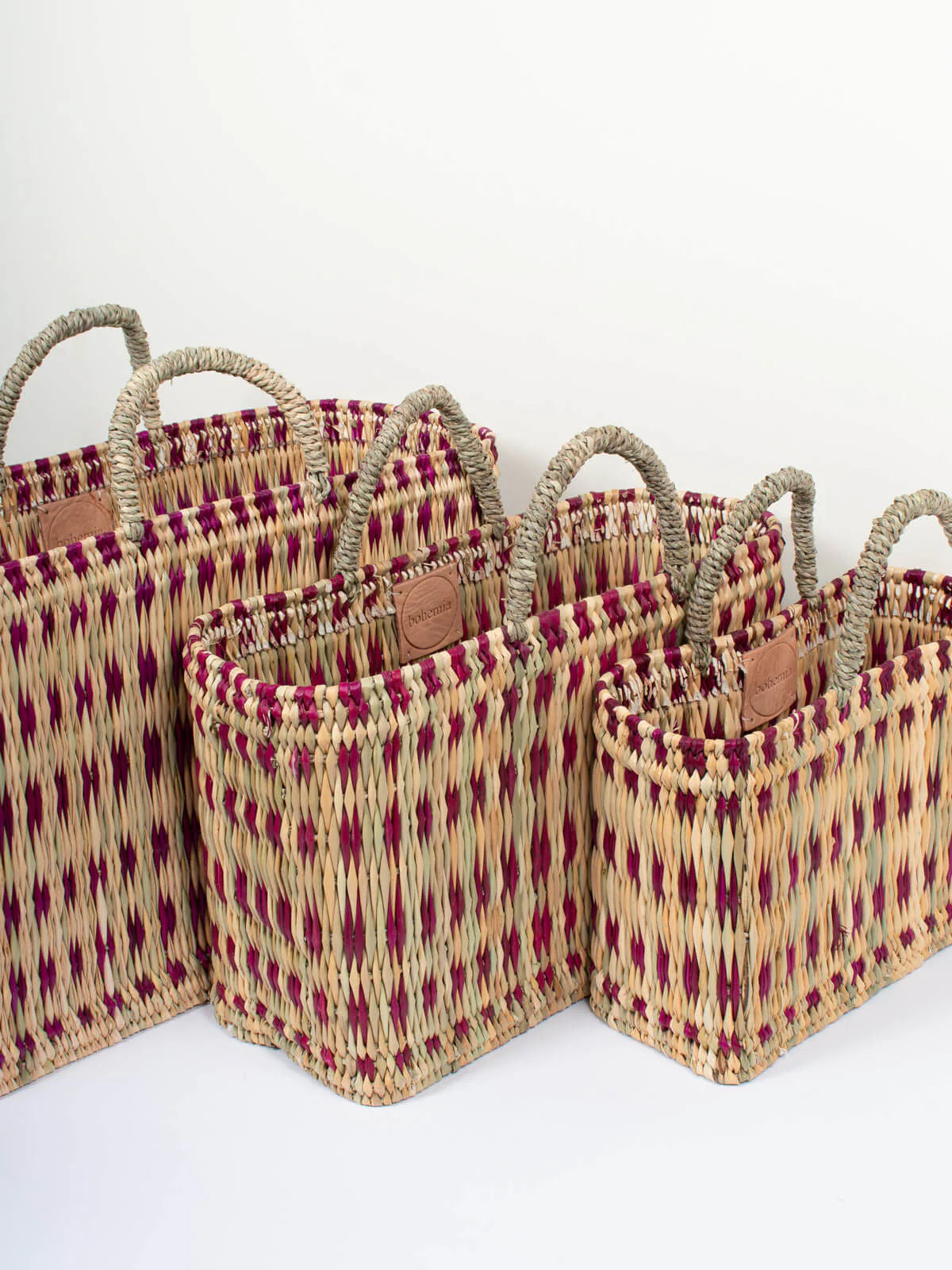 Woven Reed Basket - Violet