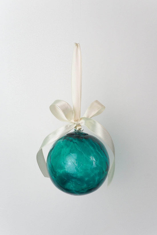 Turquoise Antique Glass Bauble