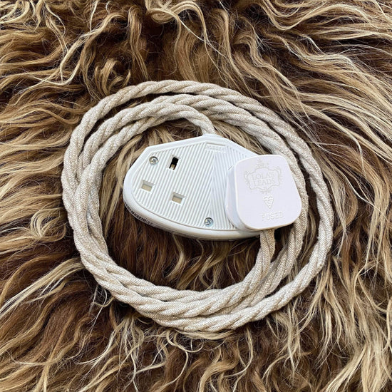 Fabric Extension Cable in Oatmeal Linen