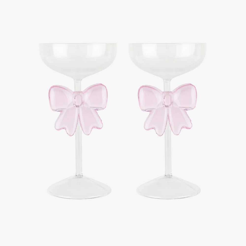 Set of two Bow Coupes Pink