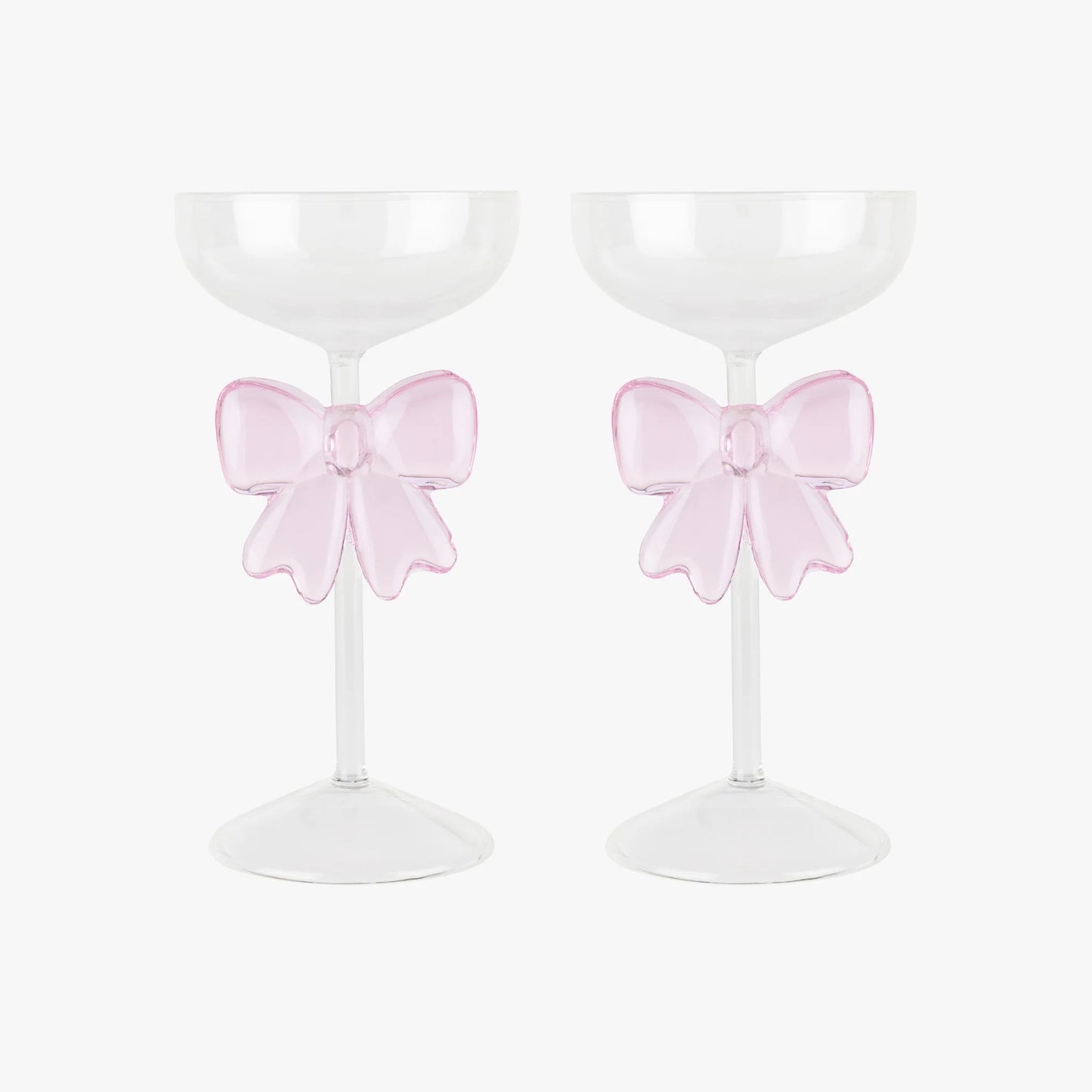 Set of two Bow Coupes Pink