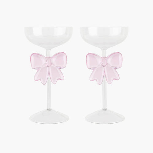 Set of two Bow Coupes Pink