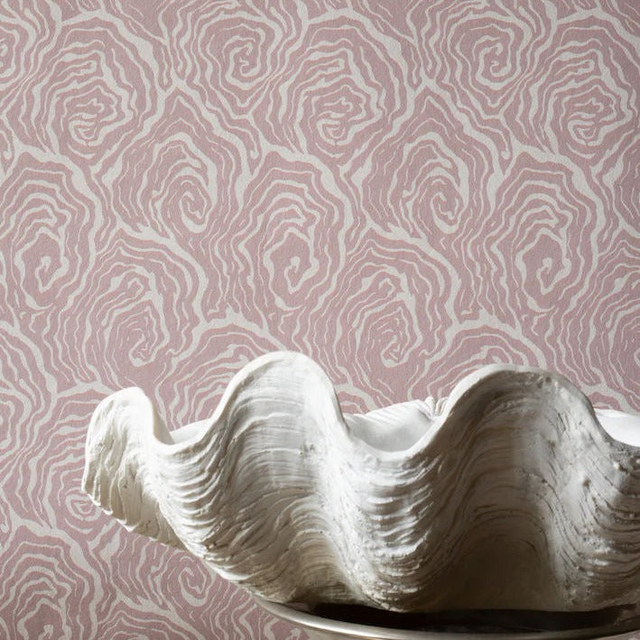 Oysters - in Venus Pink - Wallpaper