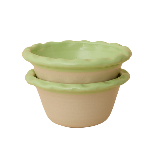 Dimple Bowls (Set of two) - Mint Green