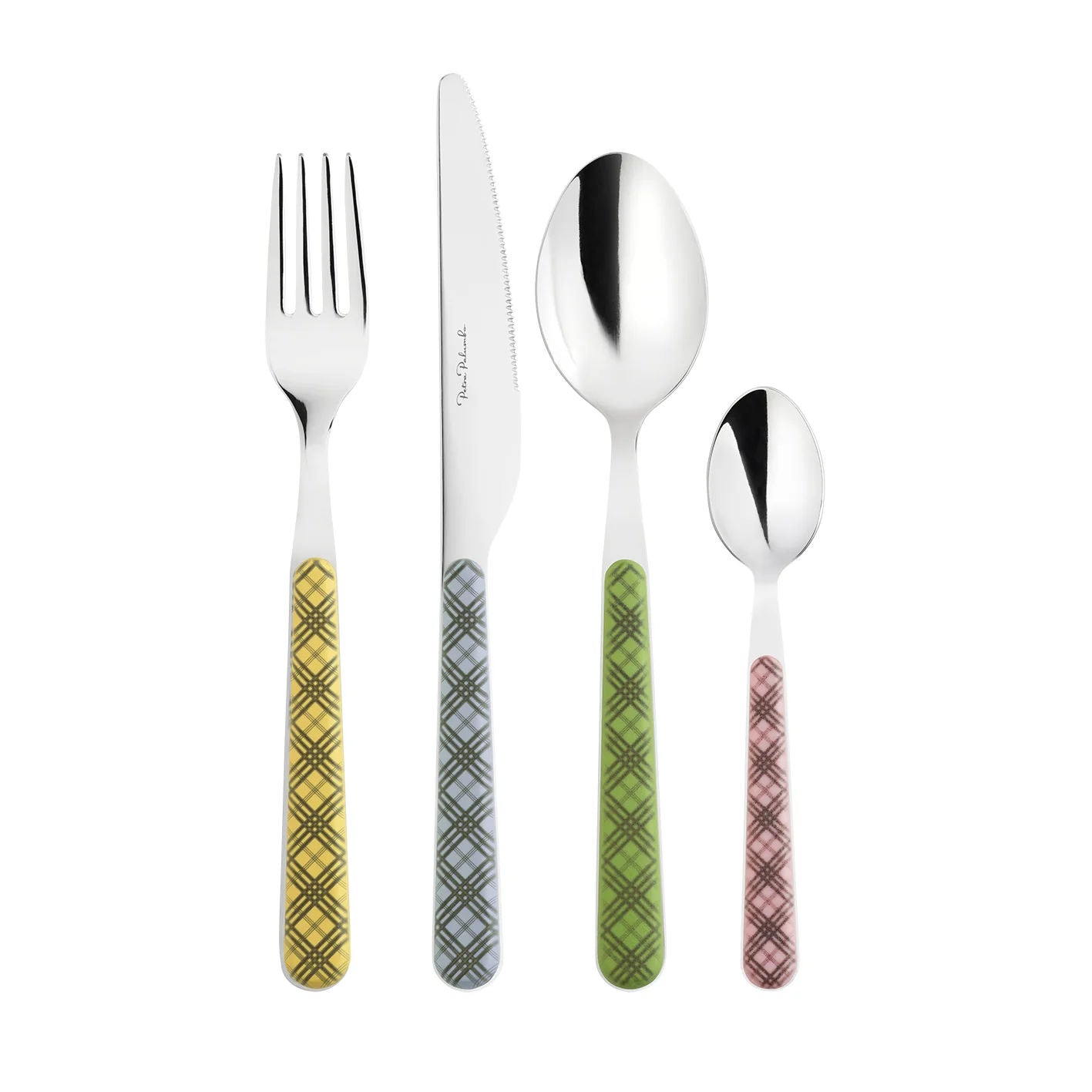 Tartan Cutlery, 8 Piece Set, Mixed