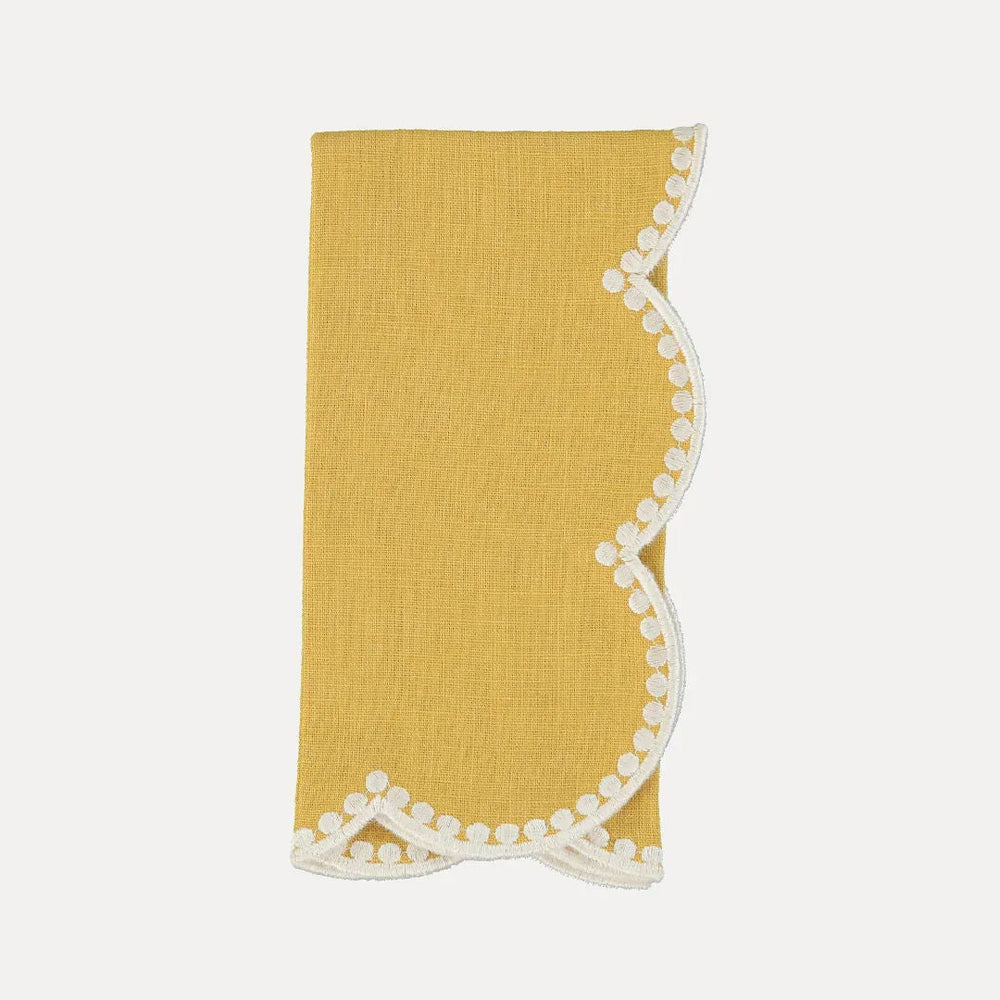 Gotas Napkin, Yellow with White