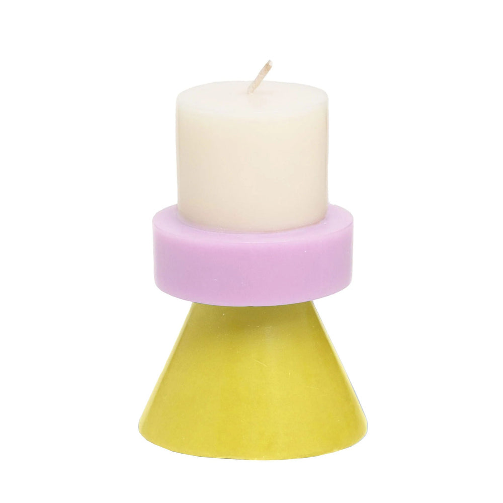 Stack Candle Mini - White / Lilac / Yellow