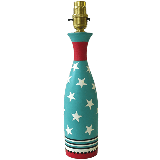 Clouds & Stars Carafe Lamp - Blue Red