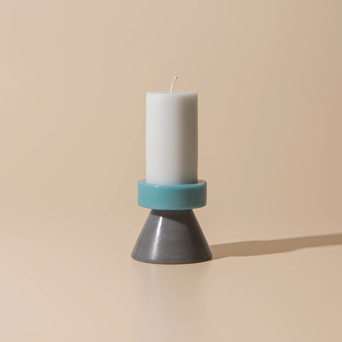 Stack Candle Tall - Lilac / Turquoise / Charcoal