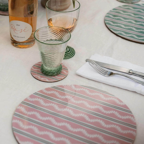 Green & Pink Vines Placemat