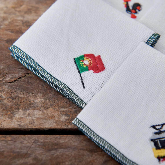 Portuguese Cocktail Linen Napkins Set of 8