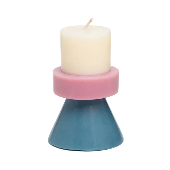 Stack Candle Mini - Ivory / Lavender / Blue Grey