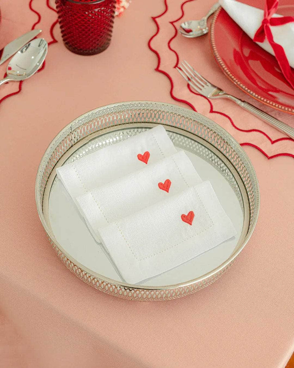 Heart Cocktail Napkin