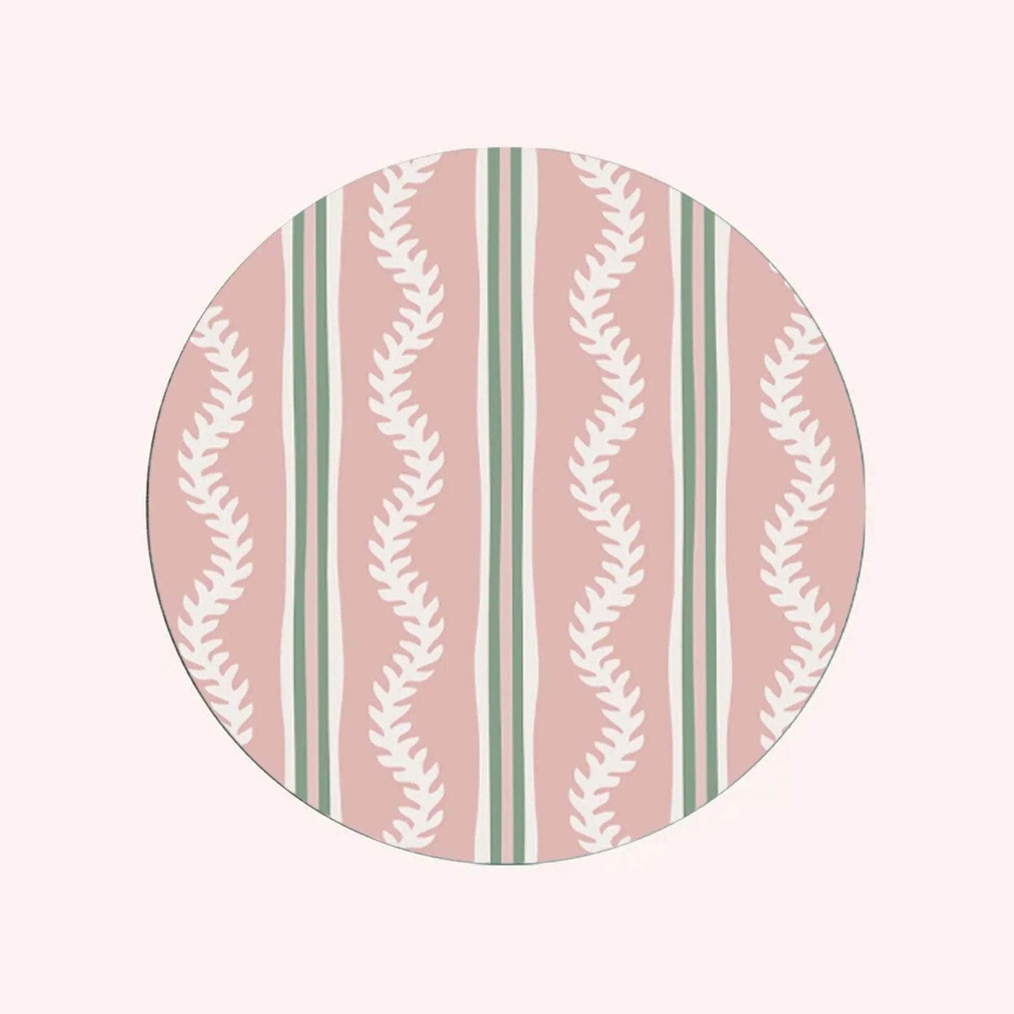 Green & Pink Vines Coasters