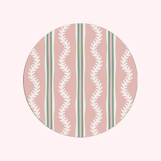 Green & Pink Vines Coasters