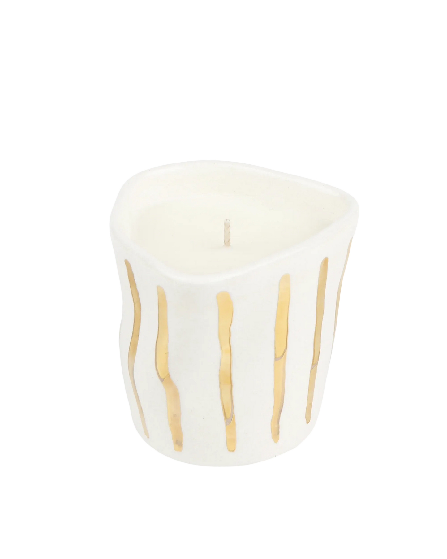 Gold Stripes Candle