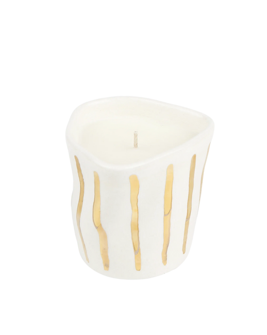 Gold Stripes Candle