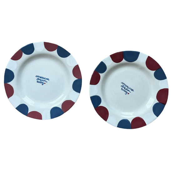 “american dream, baby” Dessert Plates - Set of Two