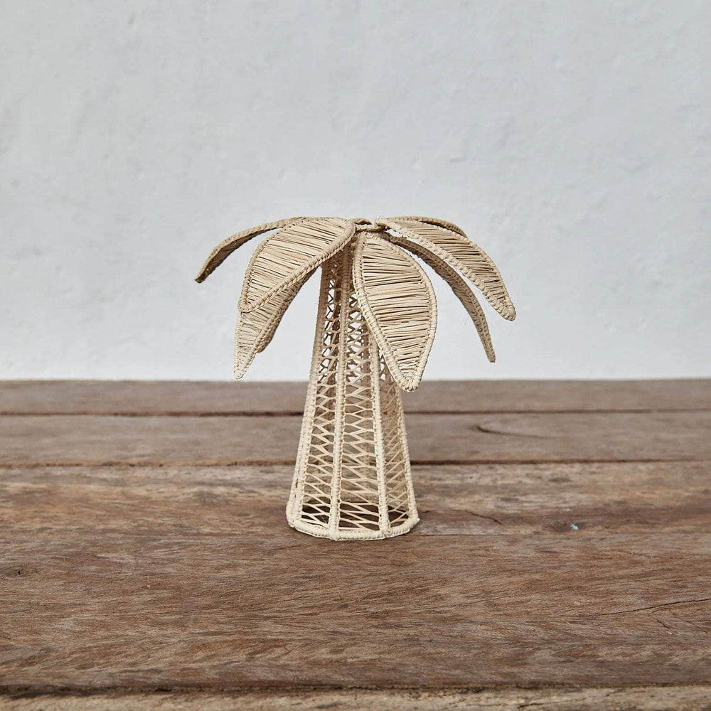 Natural Iraca Palm Tree Candleholder L