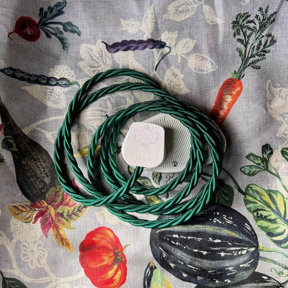 Fabric Extension Cable in Malachite