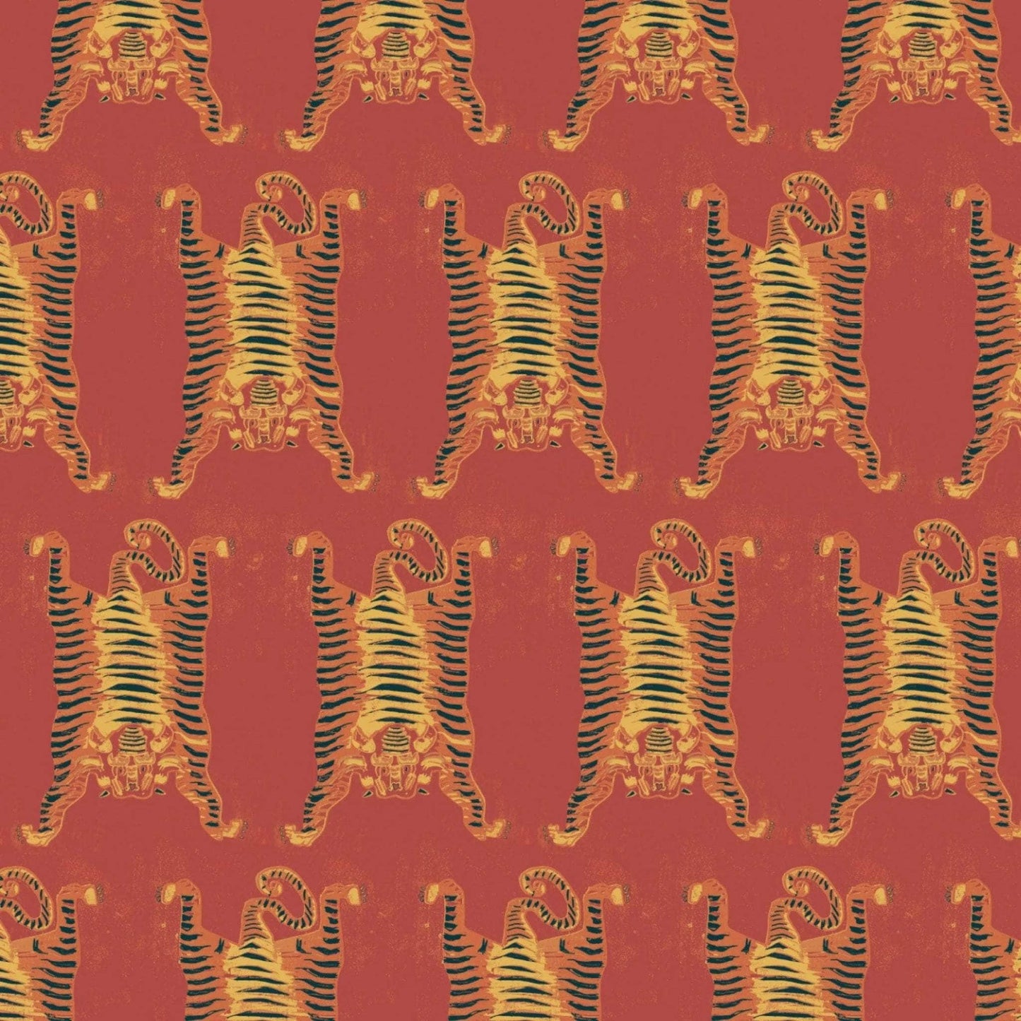 Tibetan Tiger Wallpaper - Burnt Orange