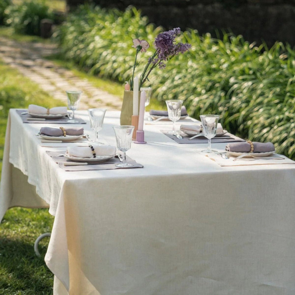 The Ivory Linen Tablecloth