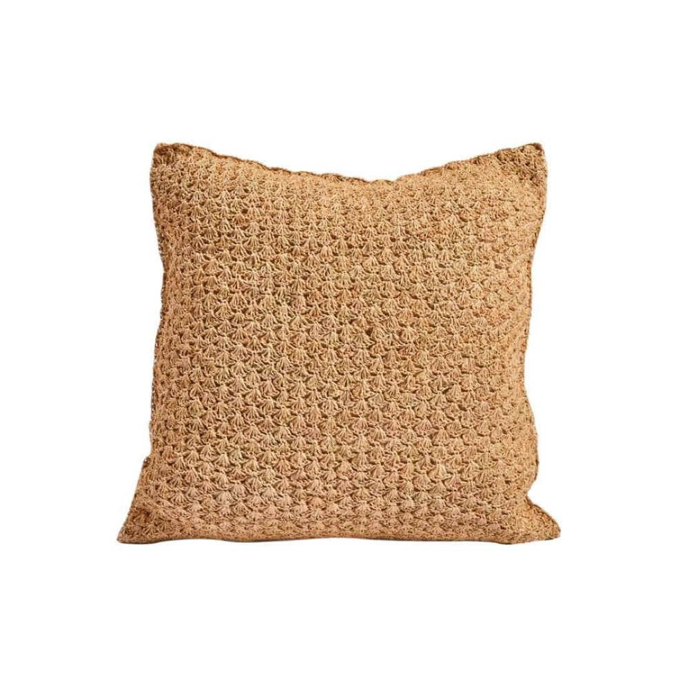 Raffia Cushion in Pineapple Pattern