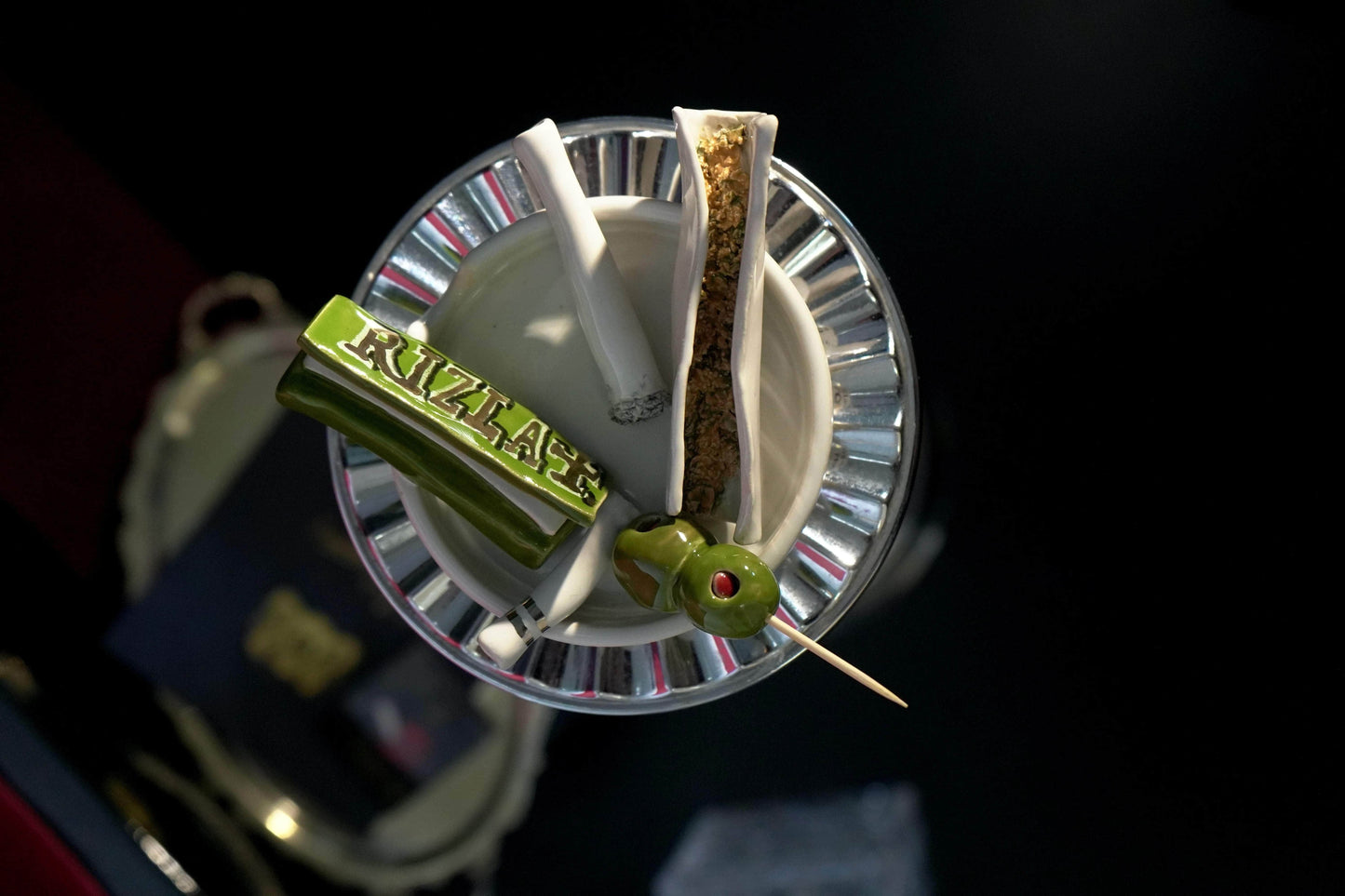 The Smoking Olive Ashtray