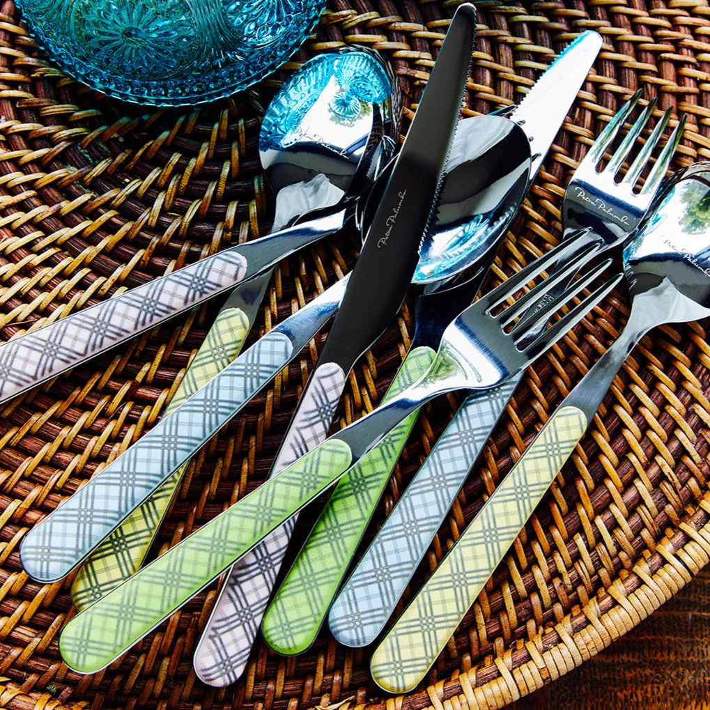 Tartan Cutlery, 8 Piece Set, Mixed