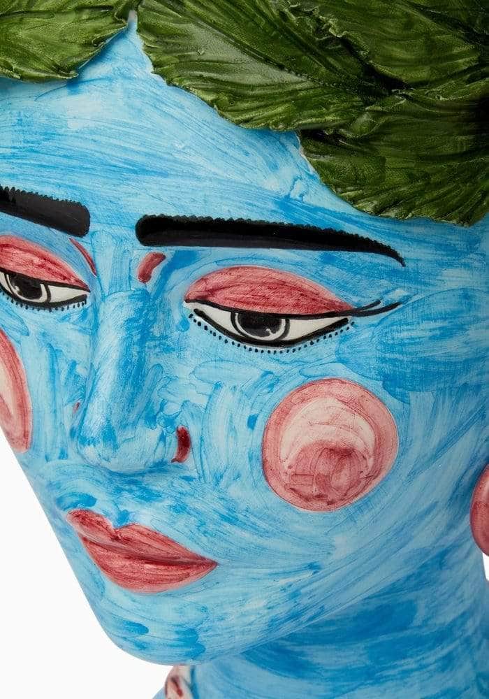 Testa Di Moro Head - Turquoise Vase
