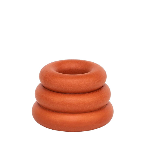 Terracotta Triple O Candleholder