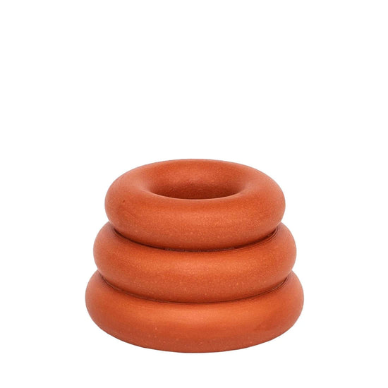 Terracotta Triple O Candleholder