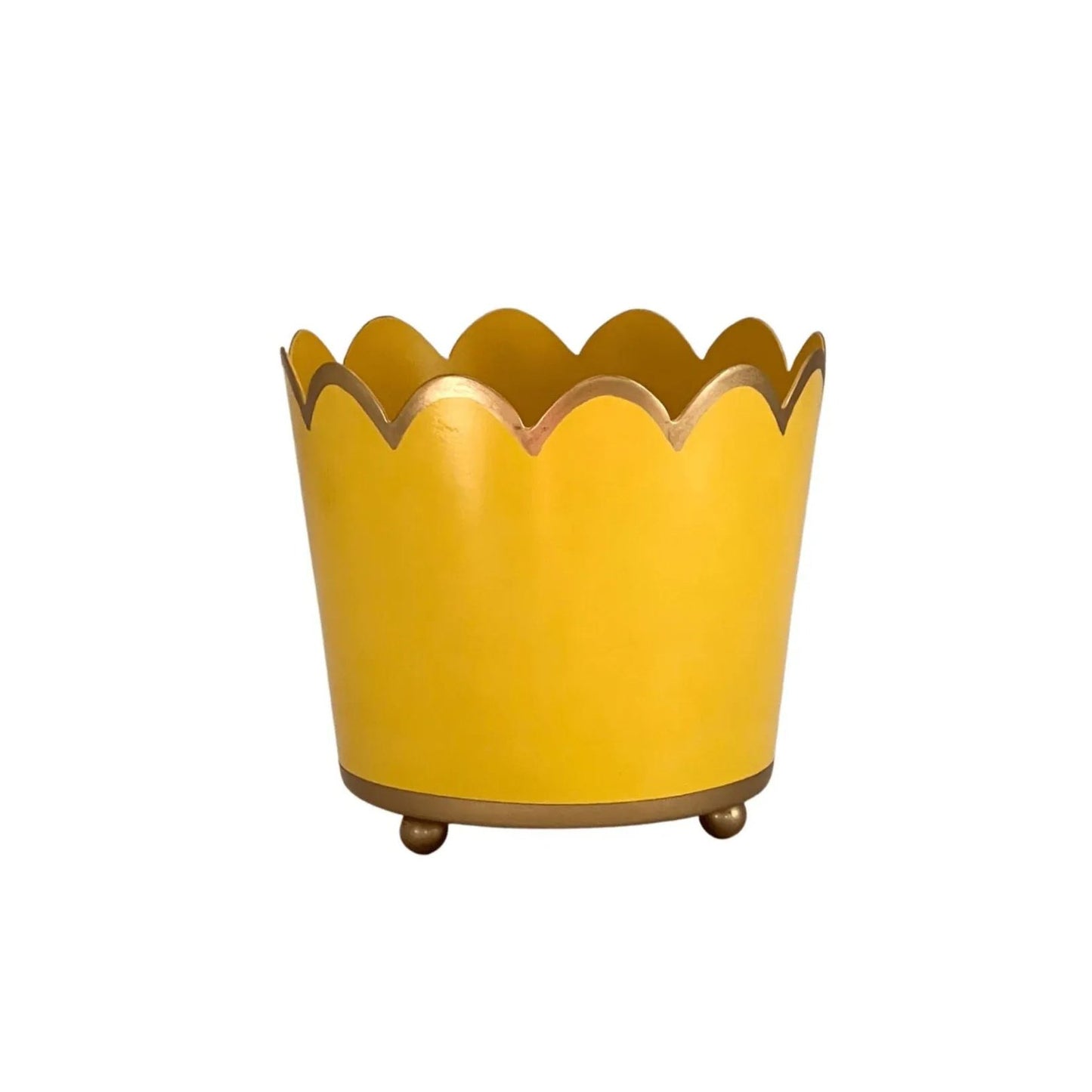 Scalloped Planter Small - Sunshine Yellow