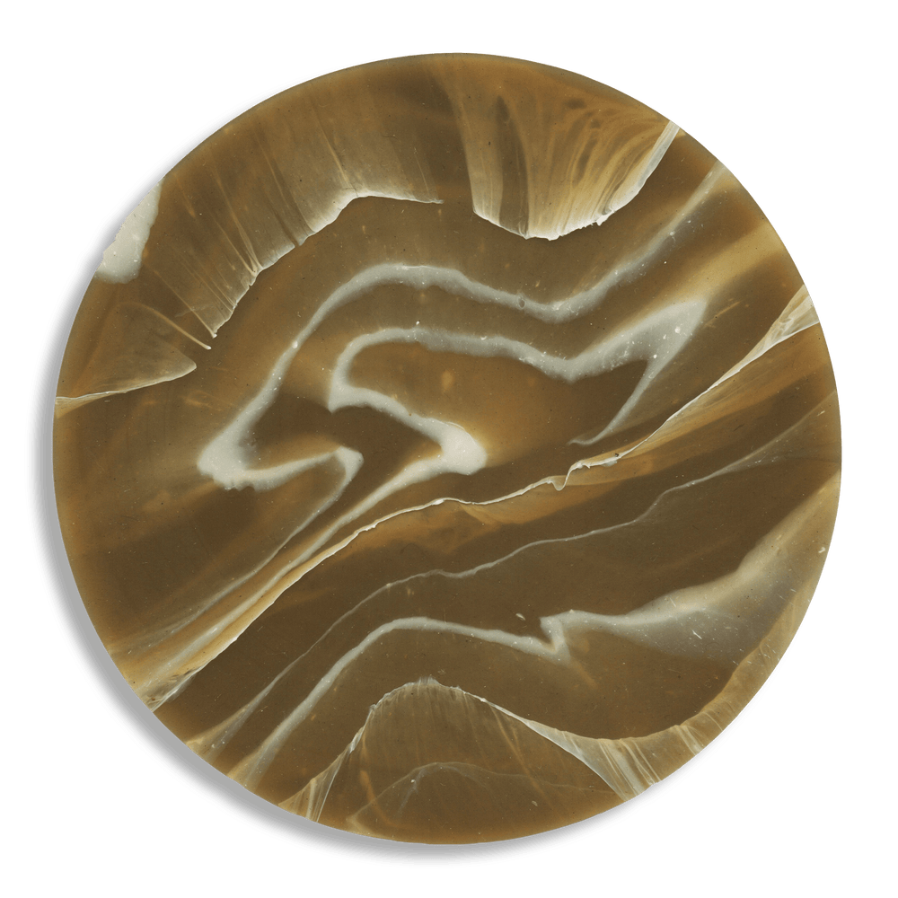 Recycled Plastic Coaster Ripple Ochre